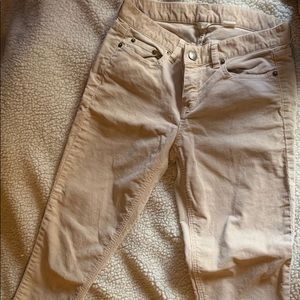J Crew City Fit Cream Corduroy Pants